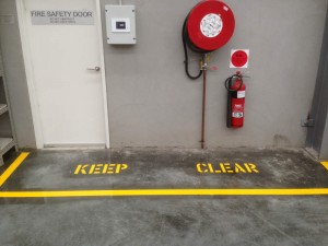 warehouse safety linemarking